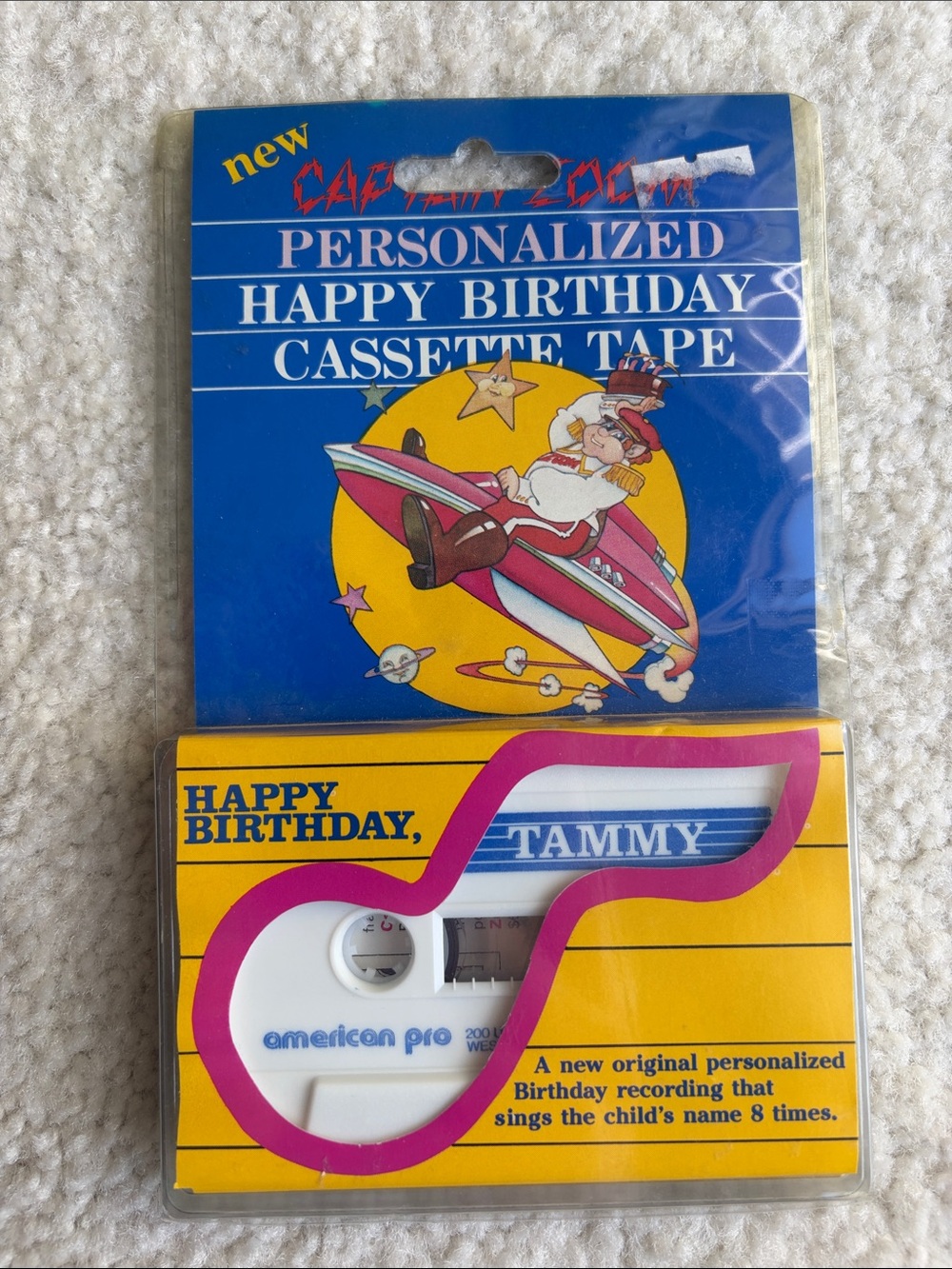 Vintage Captain Zoom Happy Birthday Cassette Tape - Tammy